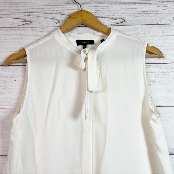 Cream Silk Theory Blouse Medium - Picture 10 of 10